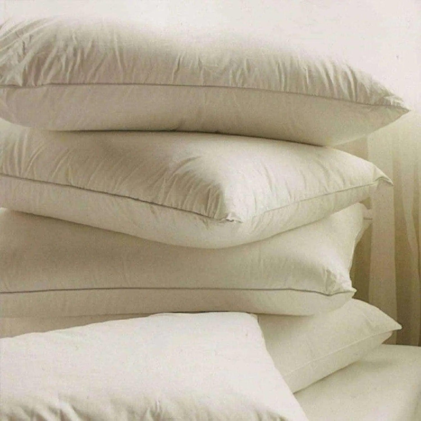 2x Duck Feather Pillows 100% Cotton Cover Hotel Quality Extra Filled Pillow - Arlinens