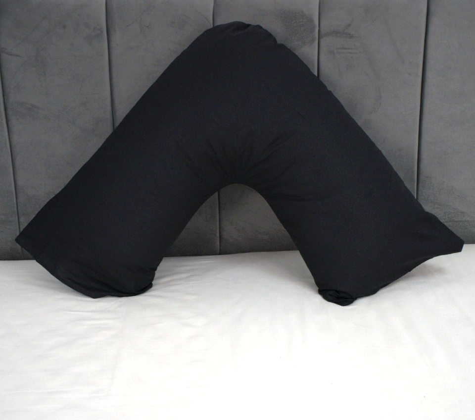 Polycotton V Shaped Pillowcase Head Back Neck Support V Case Cover 74x34cm