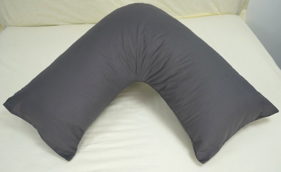 Polycotton V Shaped Pillowcase Head Back Neck Support V Case Cover 74x34cm