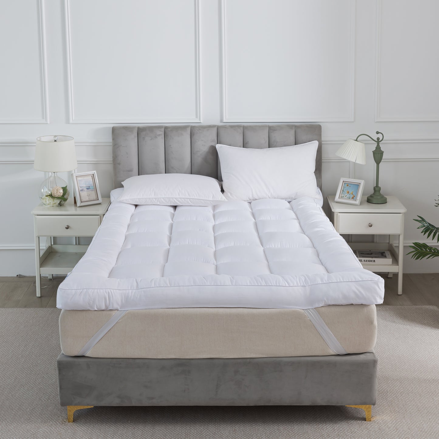 Luxury Microfiber Mattress Topper 5cm Thickness | Soft & Comfortable Mattress Cover | Available in All Sizes