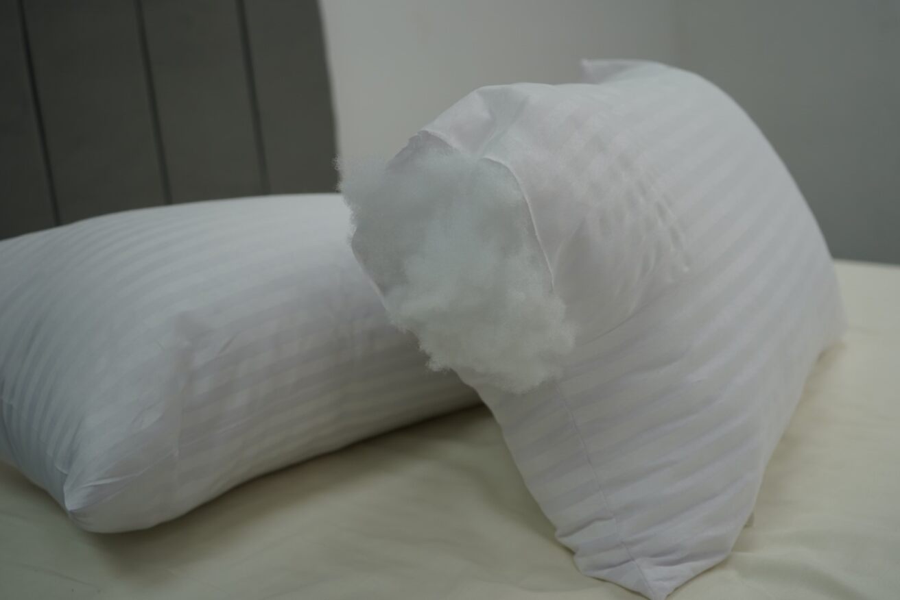 ARLINENS Hotel Quality Hollow Fibre Stripe Pillows-Premium Hollow Fibre Filled Bounce Back Pillows 74x48cm-Hollow Fibre Filled Pillows for Stomach back side sleepers-Pack of (2,4,6,8)