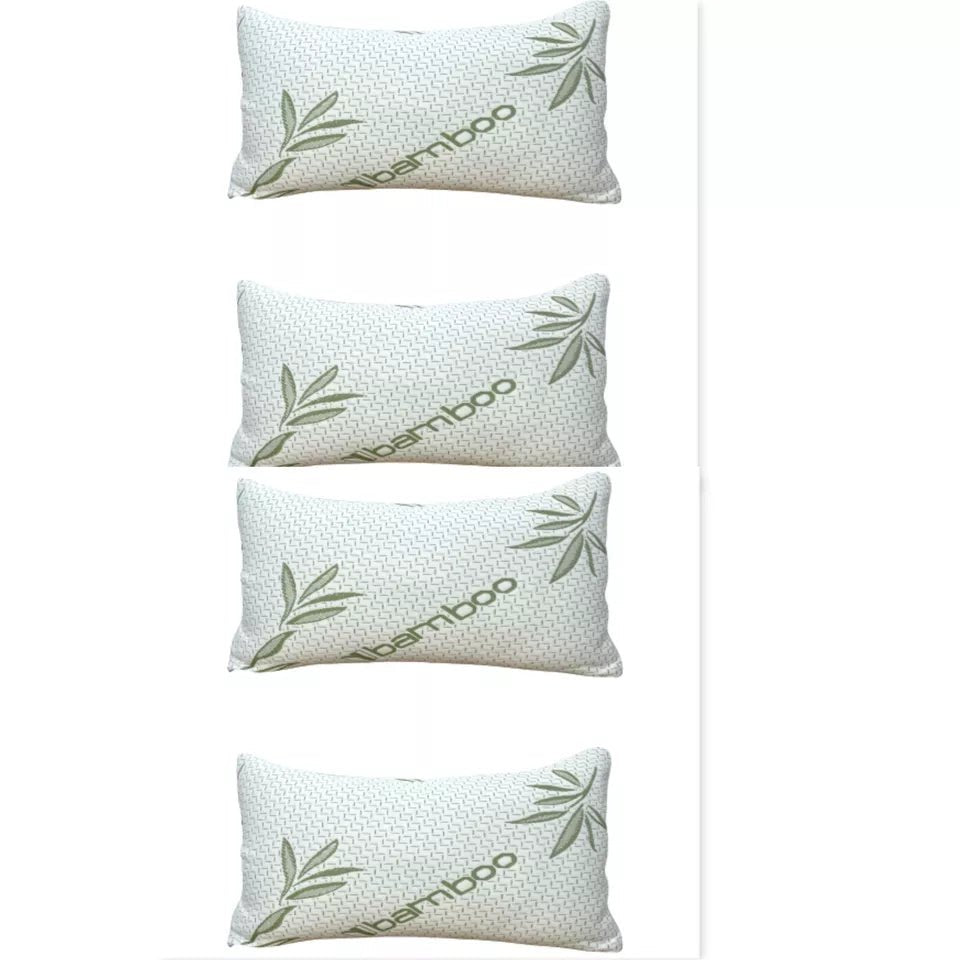 ARLINENS Bamboo Pillow Memory Foam Anti - Bacterial Head Back Neck Support Pack of (1,2,4) - Arlinens