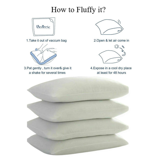 ARLINENS Hollow Fibre Pillows Hotel Quailty Plump Extra Filled Bounce Back Pillows - Arlinens