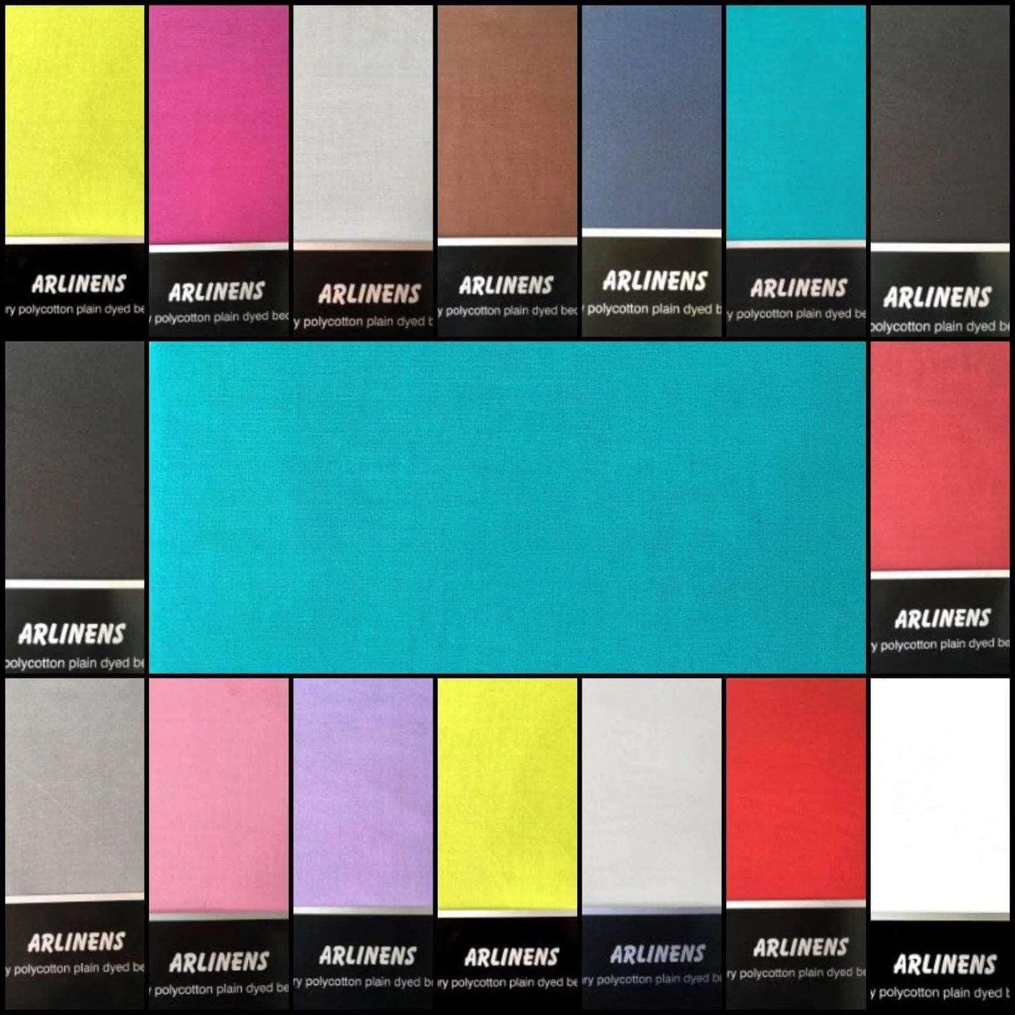 DEEP BASE PLAIN DYED VALANCE SHEETS POLY COTTON SINGLE DOUBLE KING - Arlinens