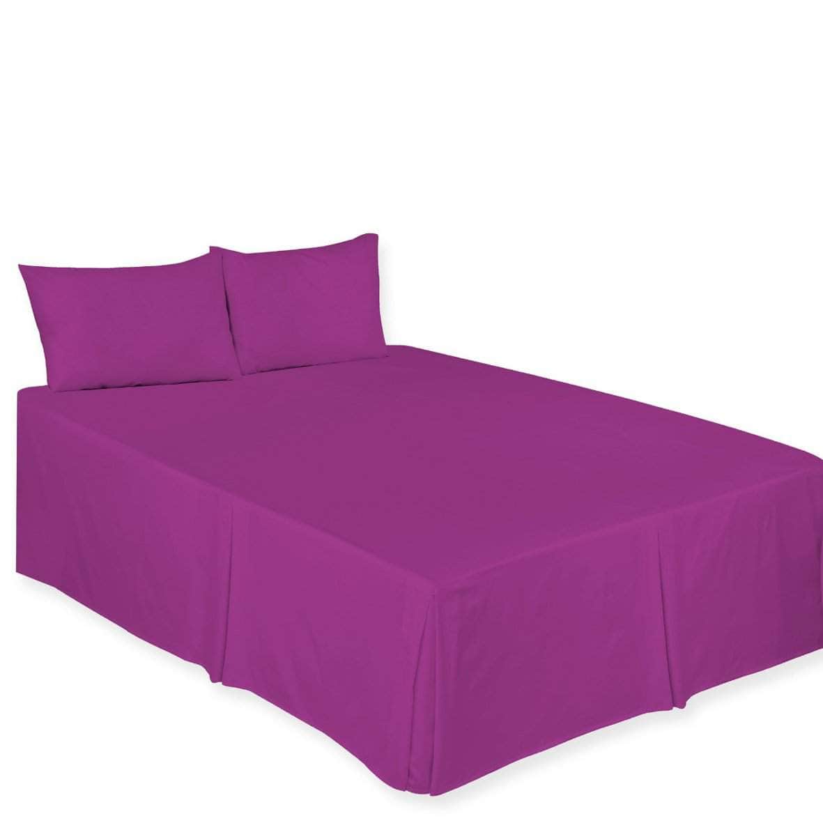 DEEP BASE PLAIN DYED VALANCE SHEETS POLY COTTON SINGLE DOUBLE KING - Arlinens