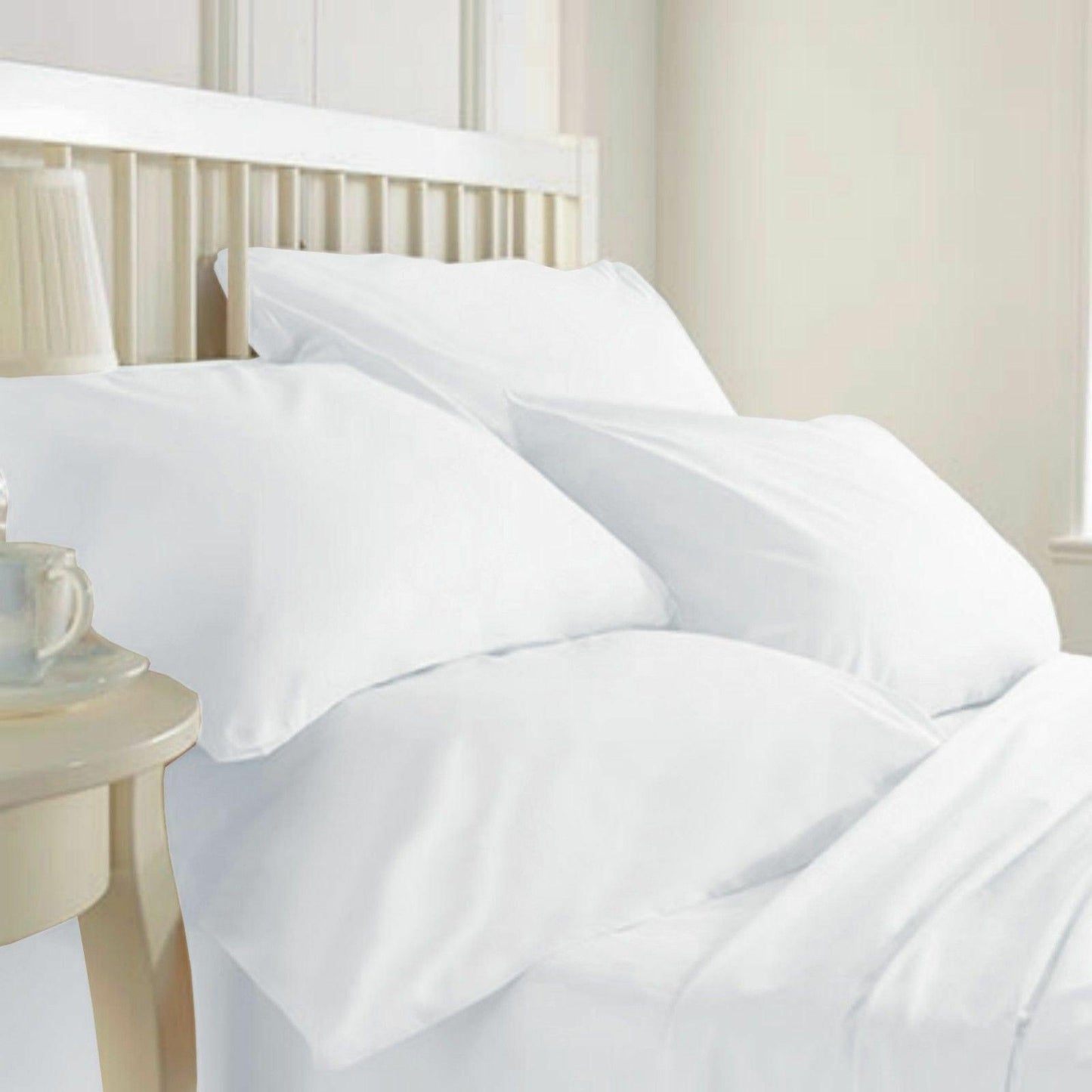 Extra Deep Fitted Sheet 16"/40CM 100% Egyptian Cotton 200TC all 5 sizes 6 colors - Arlinens