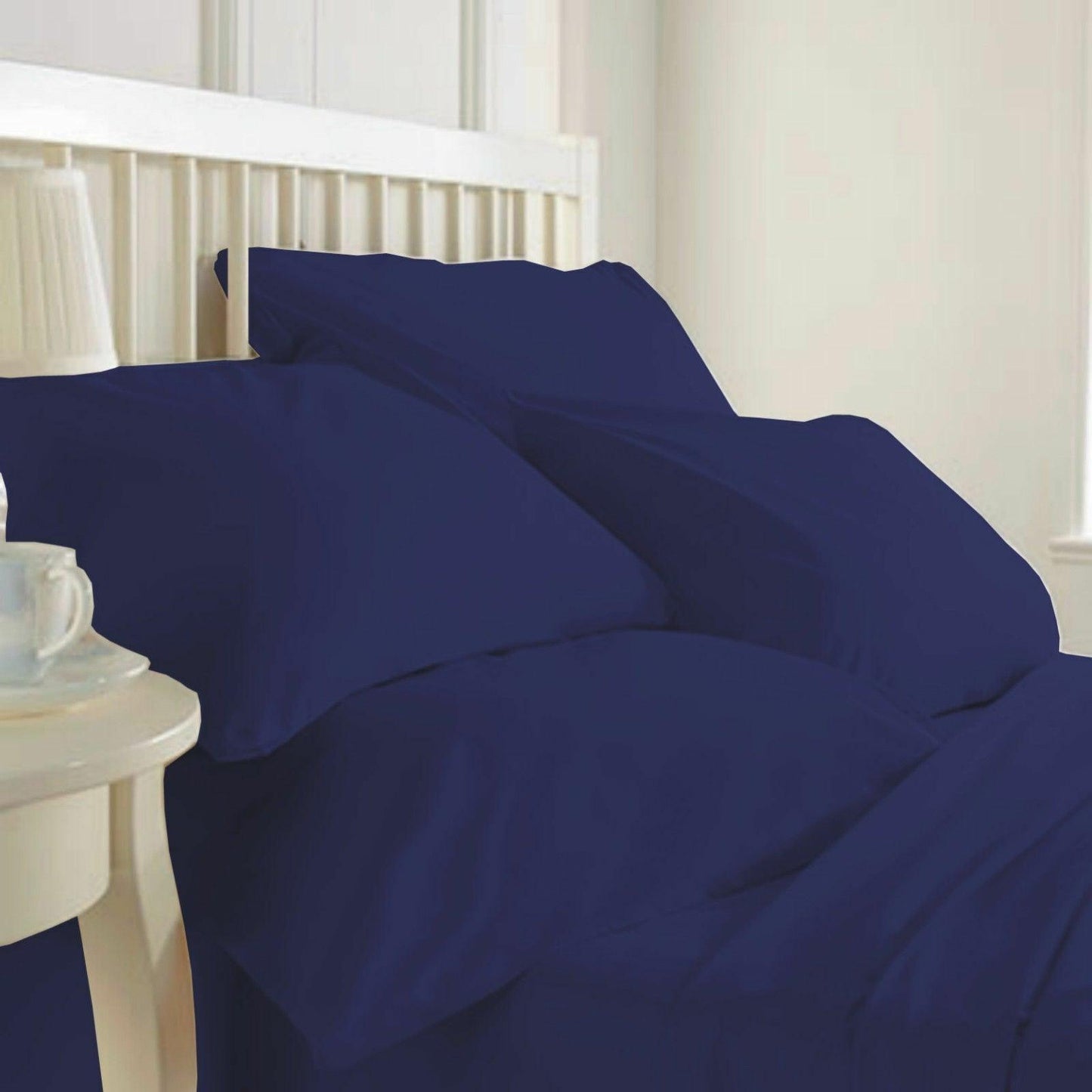 Extra Deep Fitted Sheet 16"/40CM 100% Egyptian Cotton 200TC all 5 sizes 6 colors - Arlinens