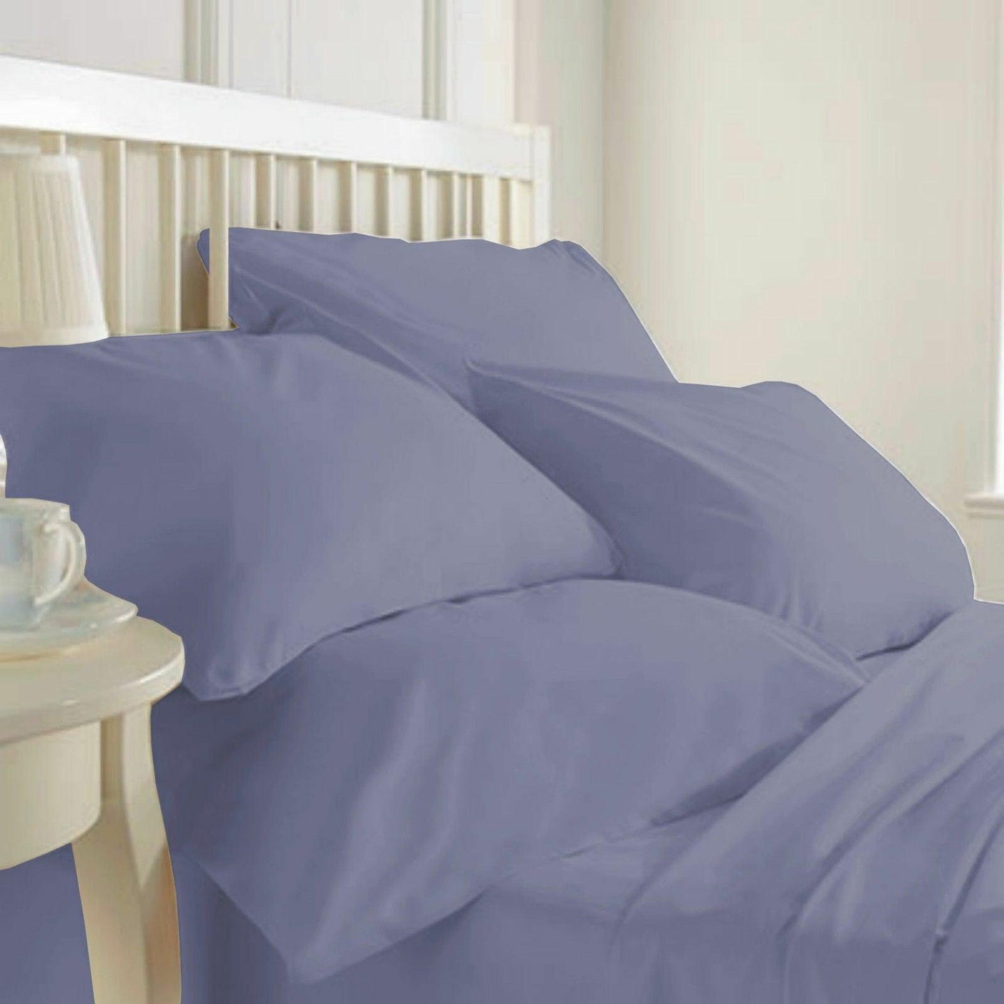 Extra Deep Fitted Sheet 16"/40CM 100% Egyptian Cotton 200TC all 5 sizes 6 colors - Arlinens