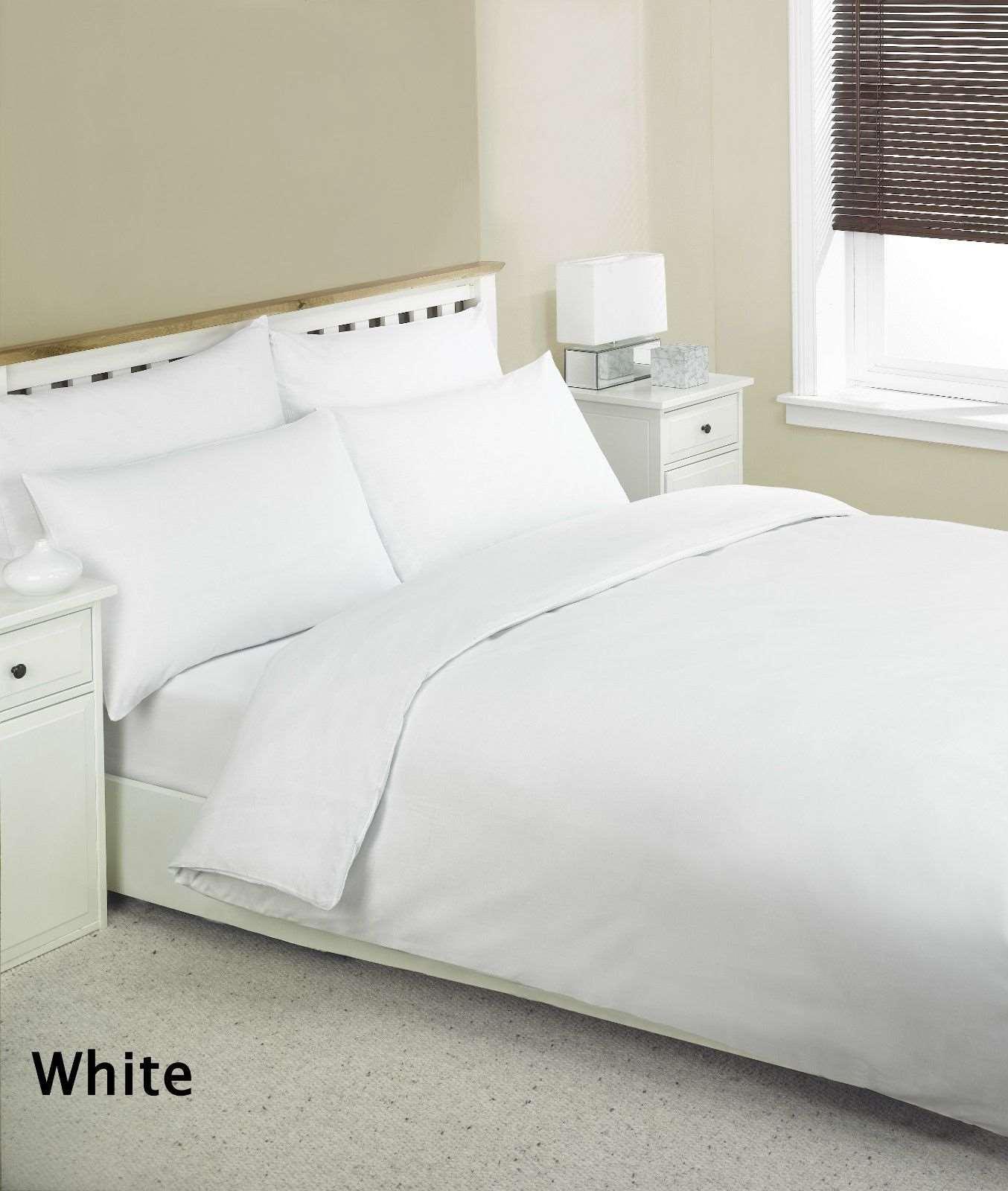 Flat Sheets Plain Dyed 100% Poly Cotton Percale Quality Soft Bed Sheet Or Matching Pillowcases All Sizes - Arlinens