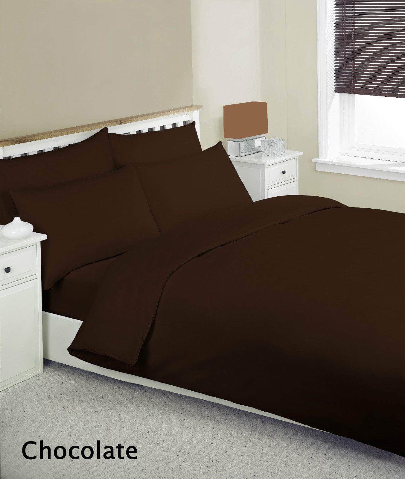 Flat Sheets Plain Dyed 100% Poly Cotton Percale Quality Soft Bed Sheet Or Matching Pillowcases All Sizes - Arlinens