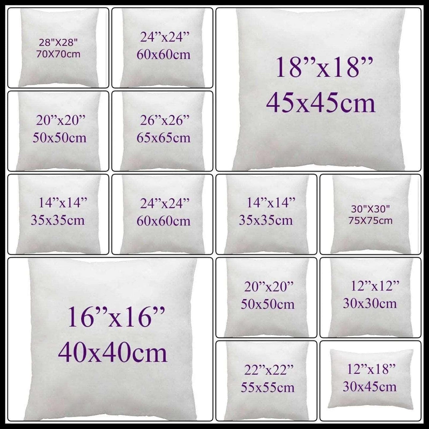 Hollowfiber Cushion Pad Cushion Inner Insert Fillers Scatter Extra Filled Pillow - Arlinens