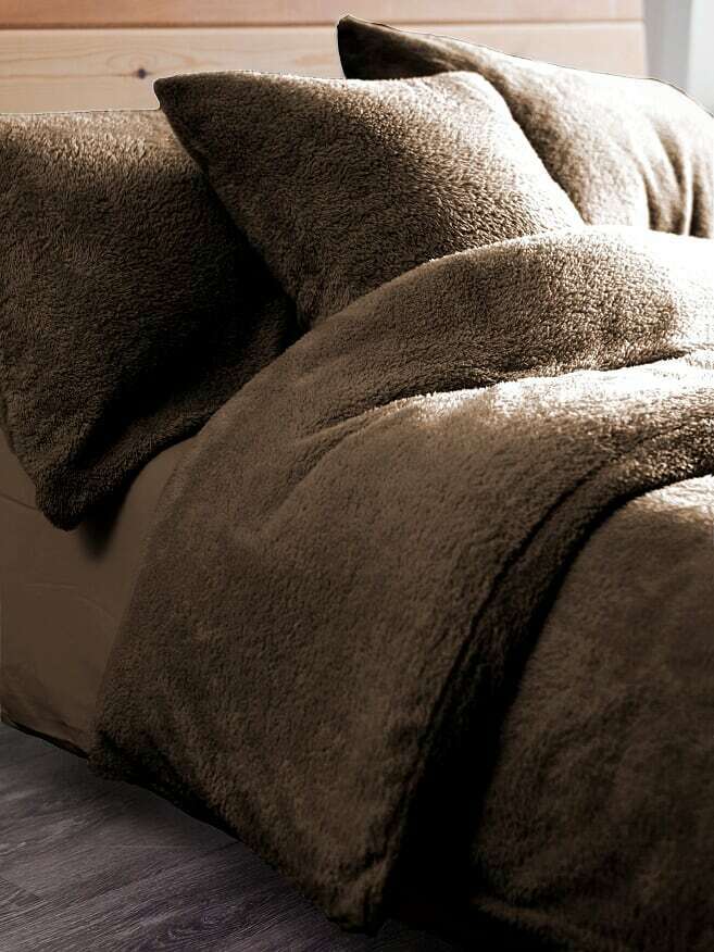 Teddy Bear Fleece Duvet Quilt Set , Super Soft Warm Cozy Bedding Set with Pillow Cases