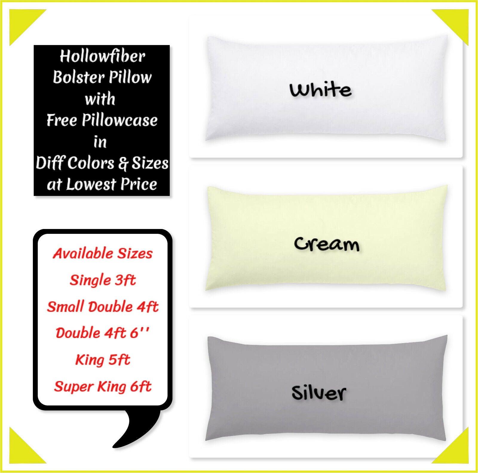 Luxury Long Bolster Pillow with Free Pillowcase – Soft
