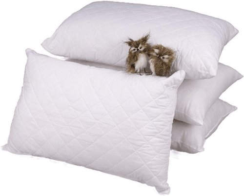 Pack of 2,4 Quilted Pillows Bounce Back Rectangular Shape Extra Fill Pillows 29"x19" - Arlinens