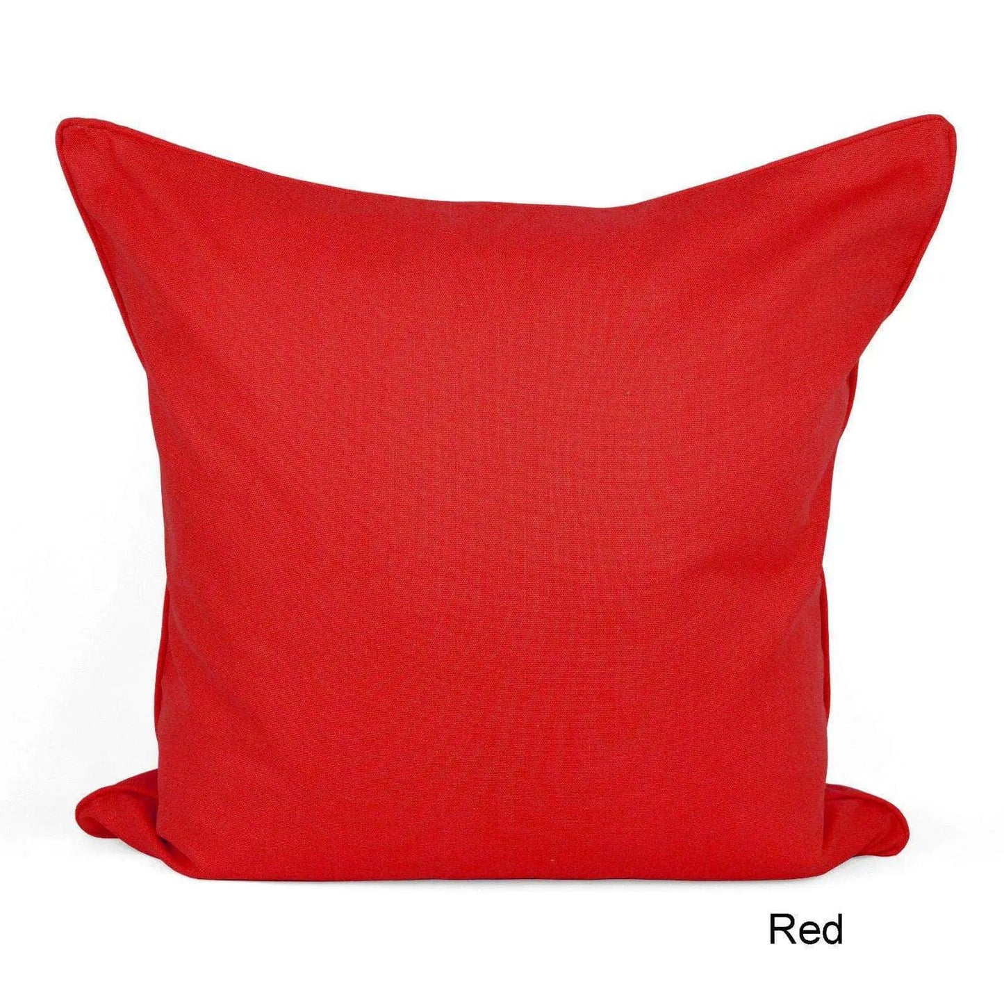 a red pillow on a white background