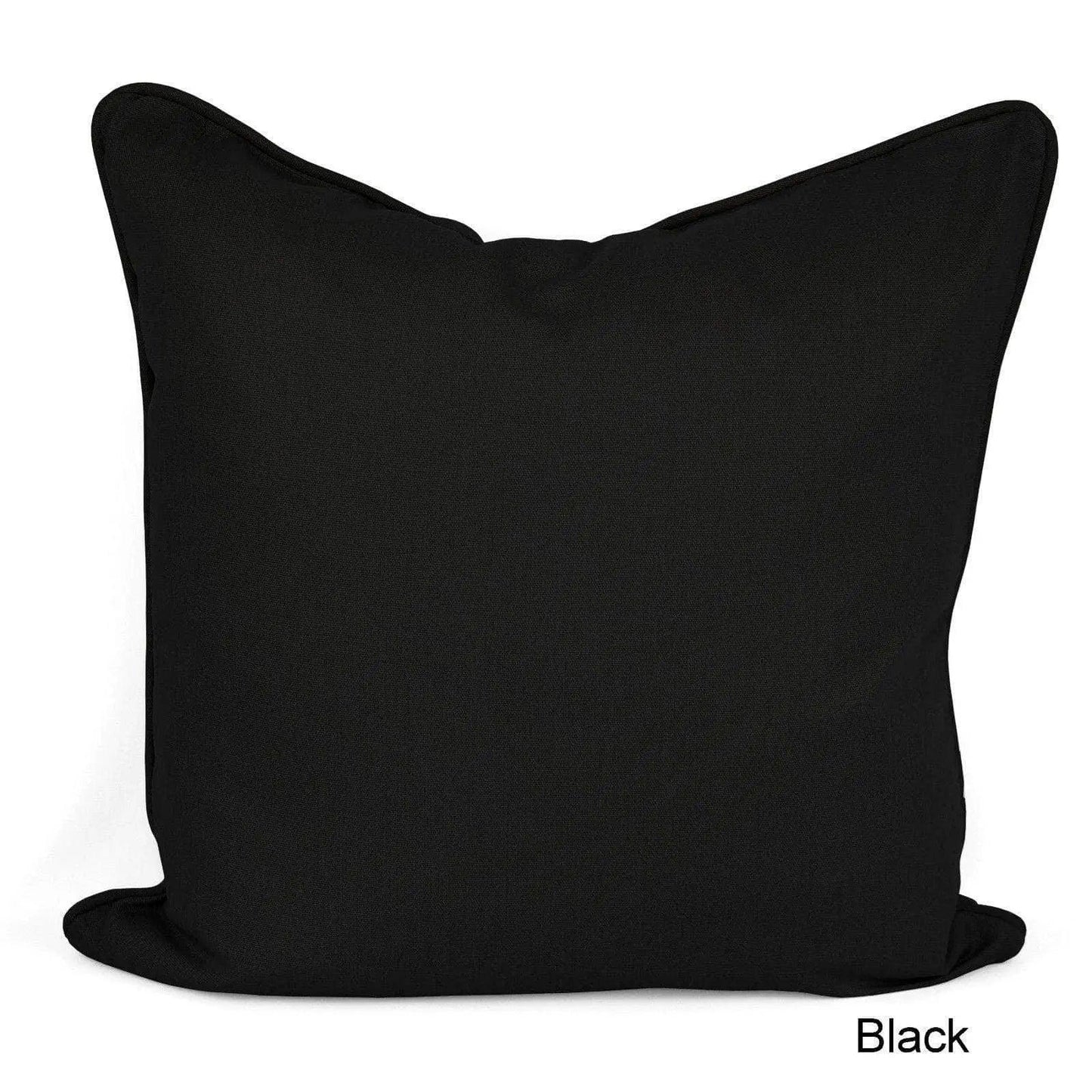 a black pillow on a white background