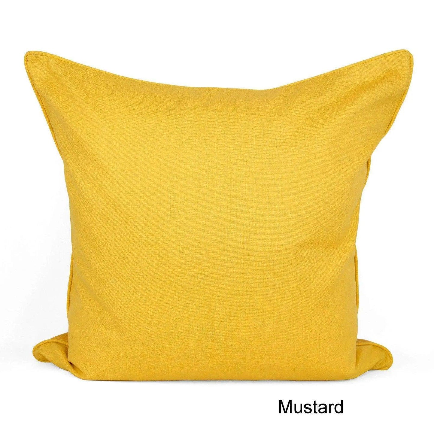 a yellow pillow on a white background