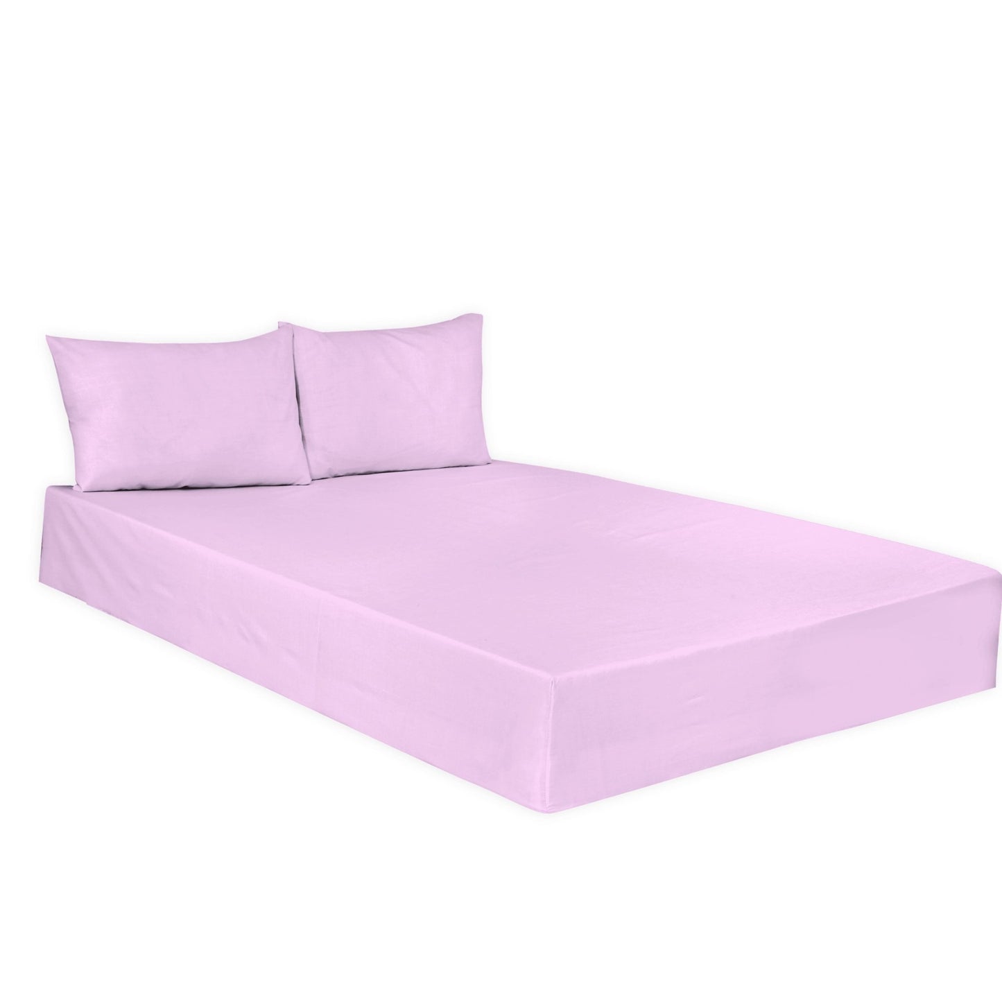 Plain Dyed Polycotton Fitted Sheets Single Double King Super King Pillowcases - Arlinens