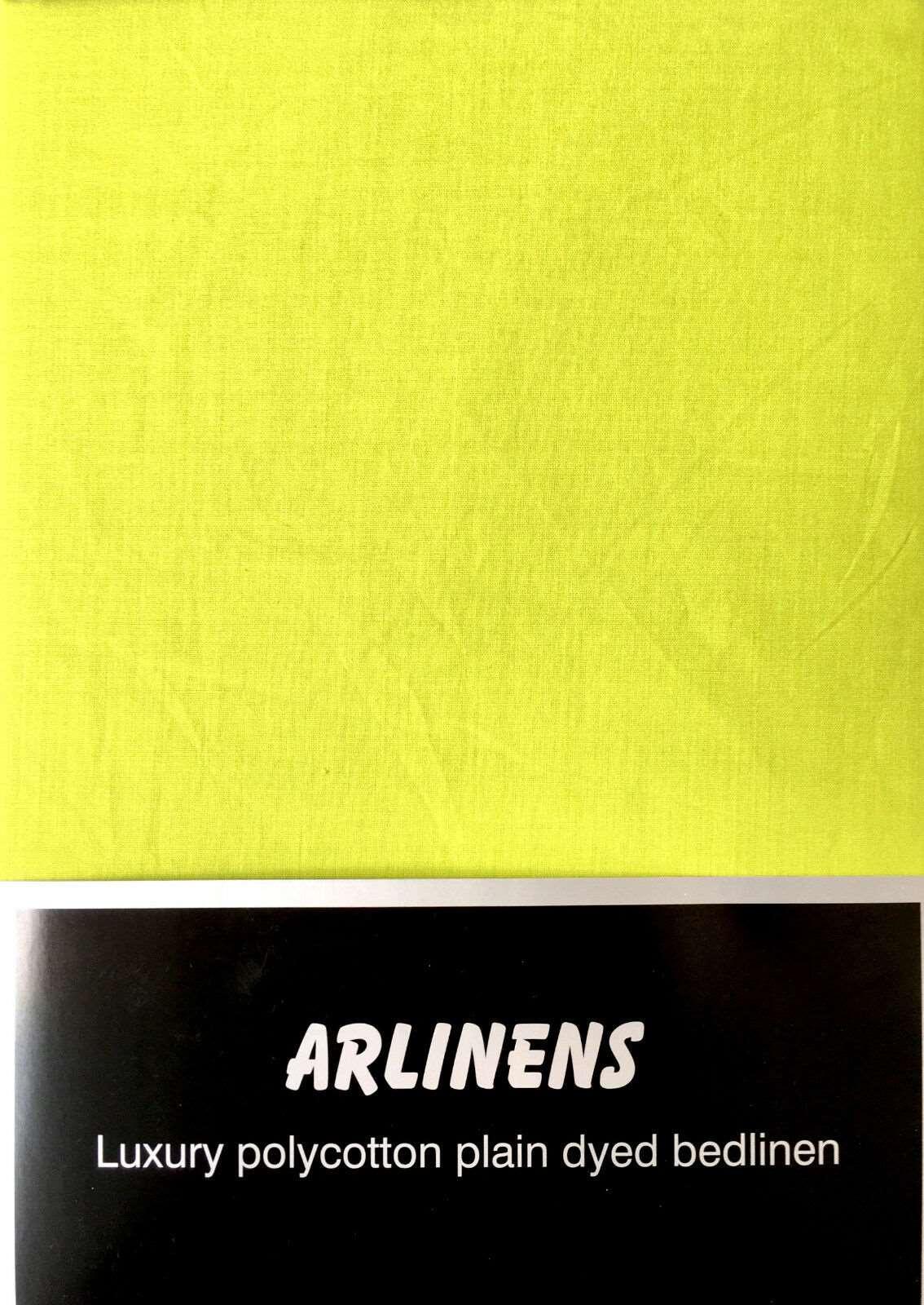 Polycotton Plain Dyed Duvet Cover with Matching Pillowcases Bedding Set All Size - Arlinens