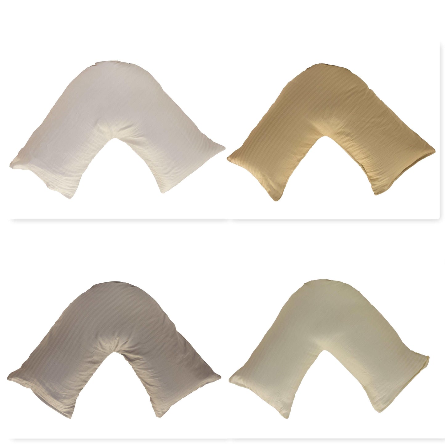 TC300 Satin Stripe V Shaped Pillowcase