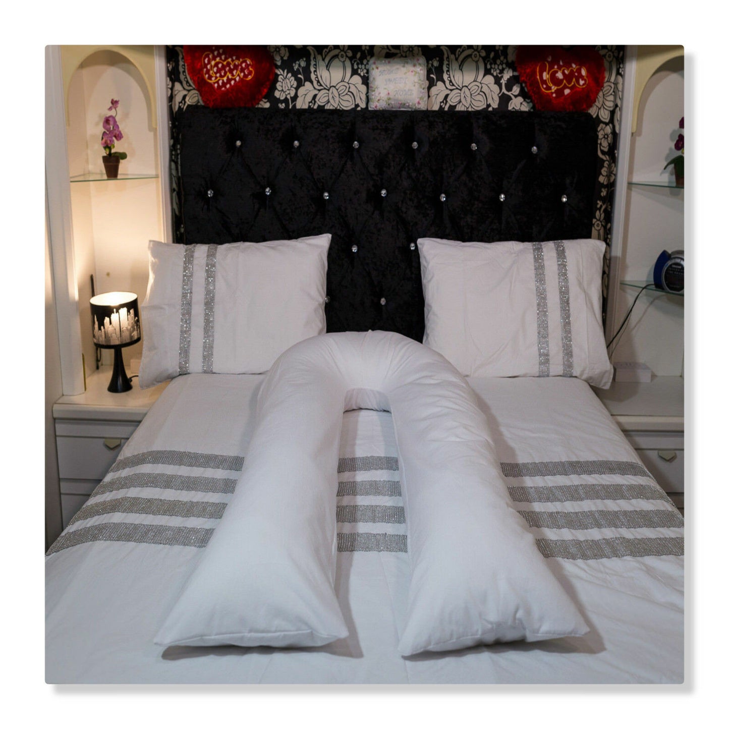 ARLINENS U-Shaped Full Body & Back Support Pillow – 9FT/12FT, Extra-Filled with Hollow Fiber
