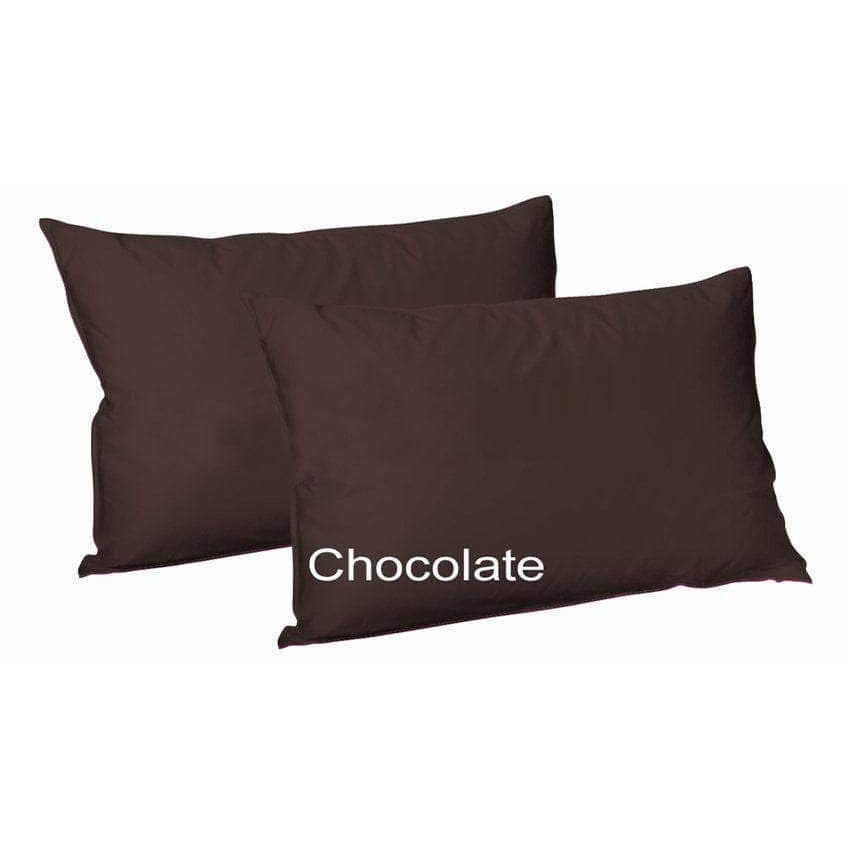 2X Polycotton Plain Dyed Pillowcases