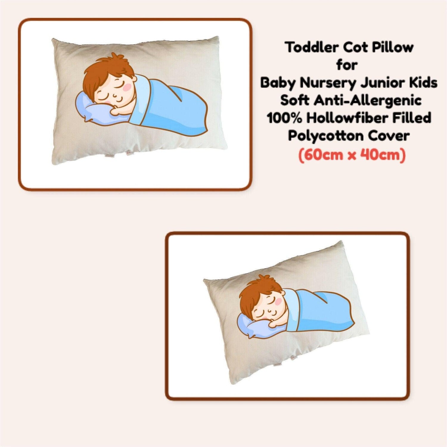 Hollowfiber cot pillow