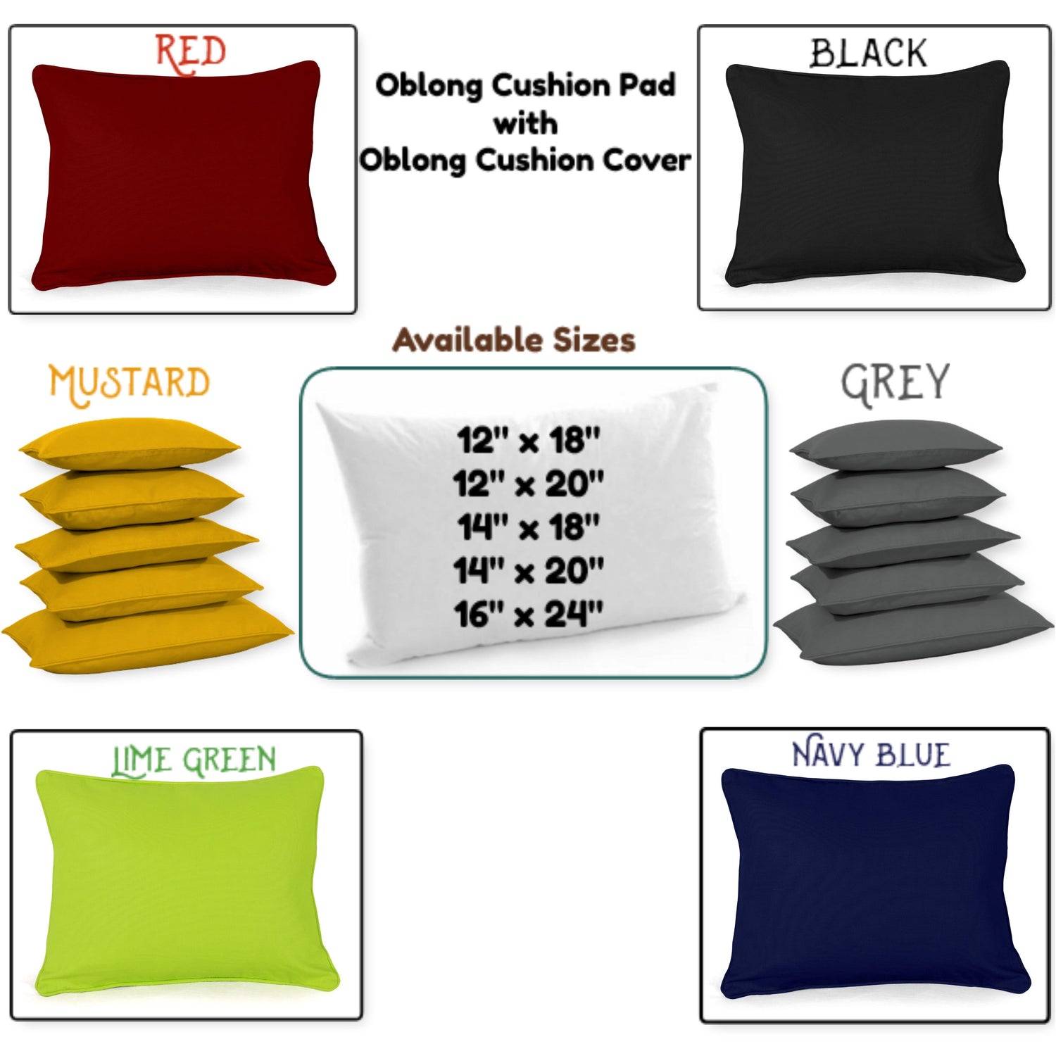 Oblong Cushion Pads - Arlinens