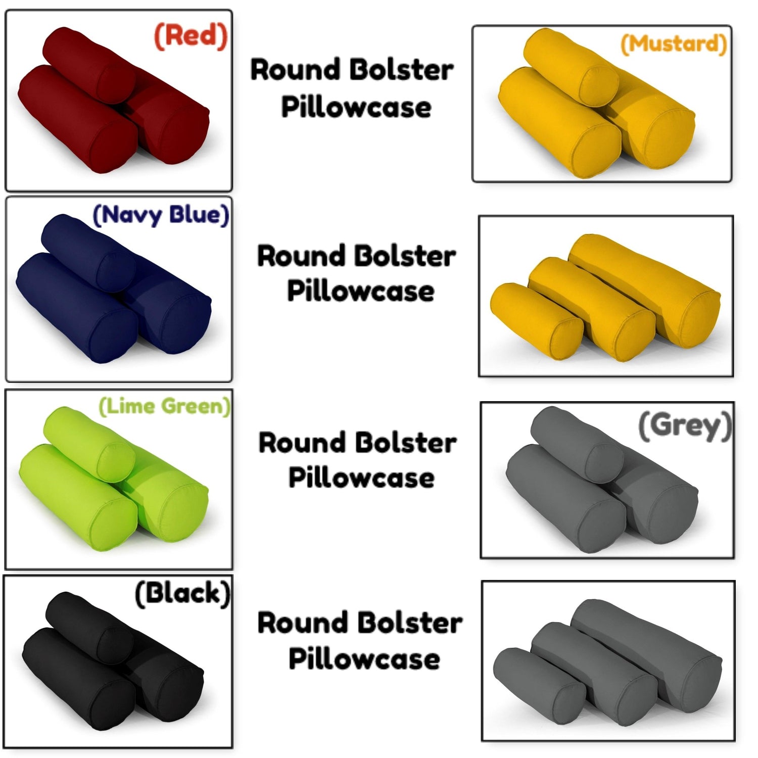 Round Bolster Pillowcase - Arlinens