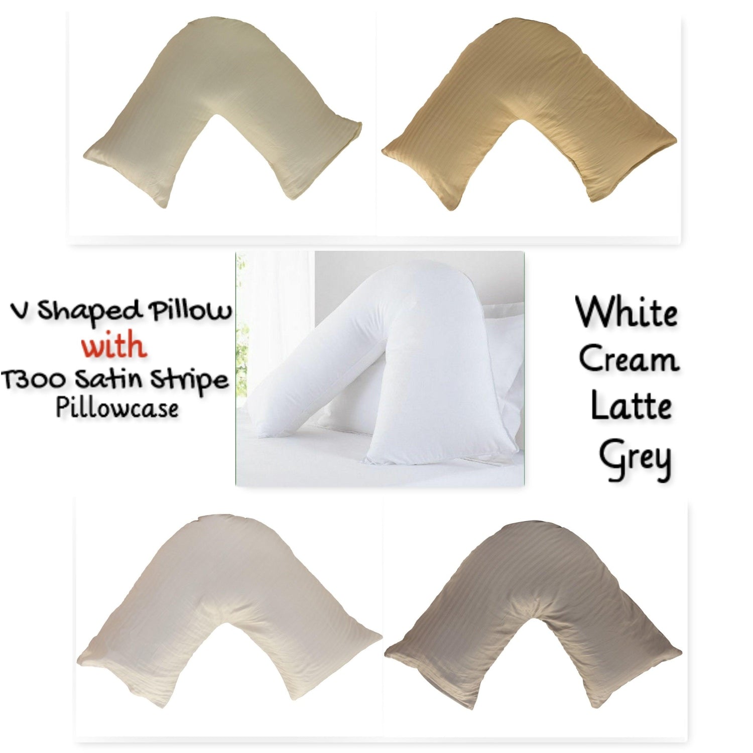 Satin Stripe V PillowCase - Arlinens