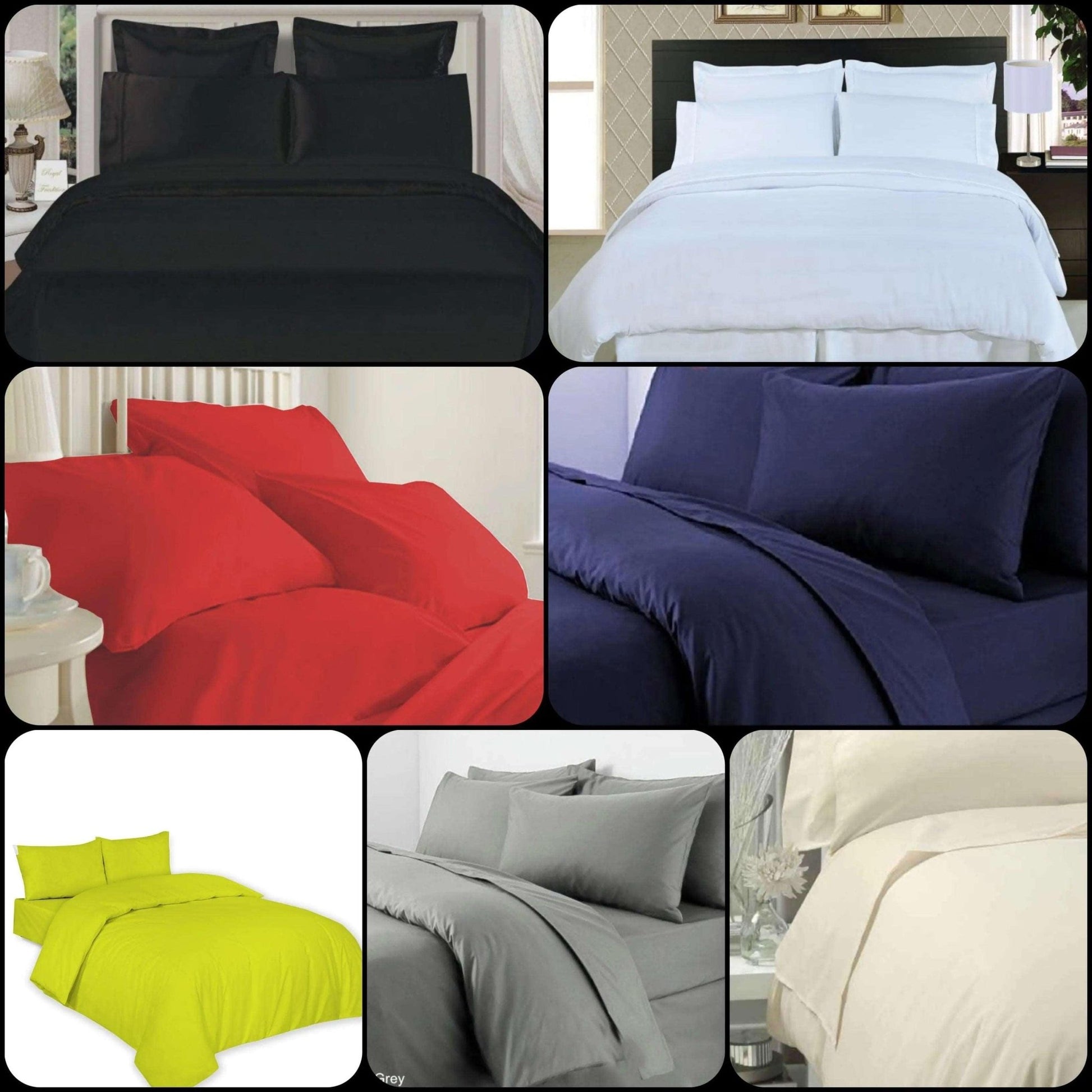 100% Egyptian Cotton 300 Thread Count Sateen Duvet Quilt Cover+P.Case Bed Set - Arlinens