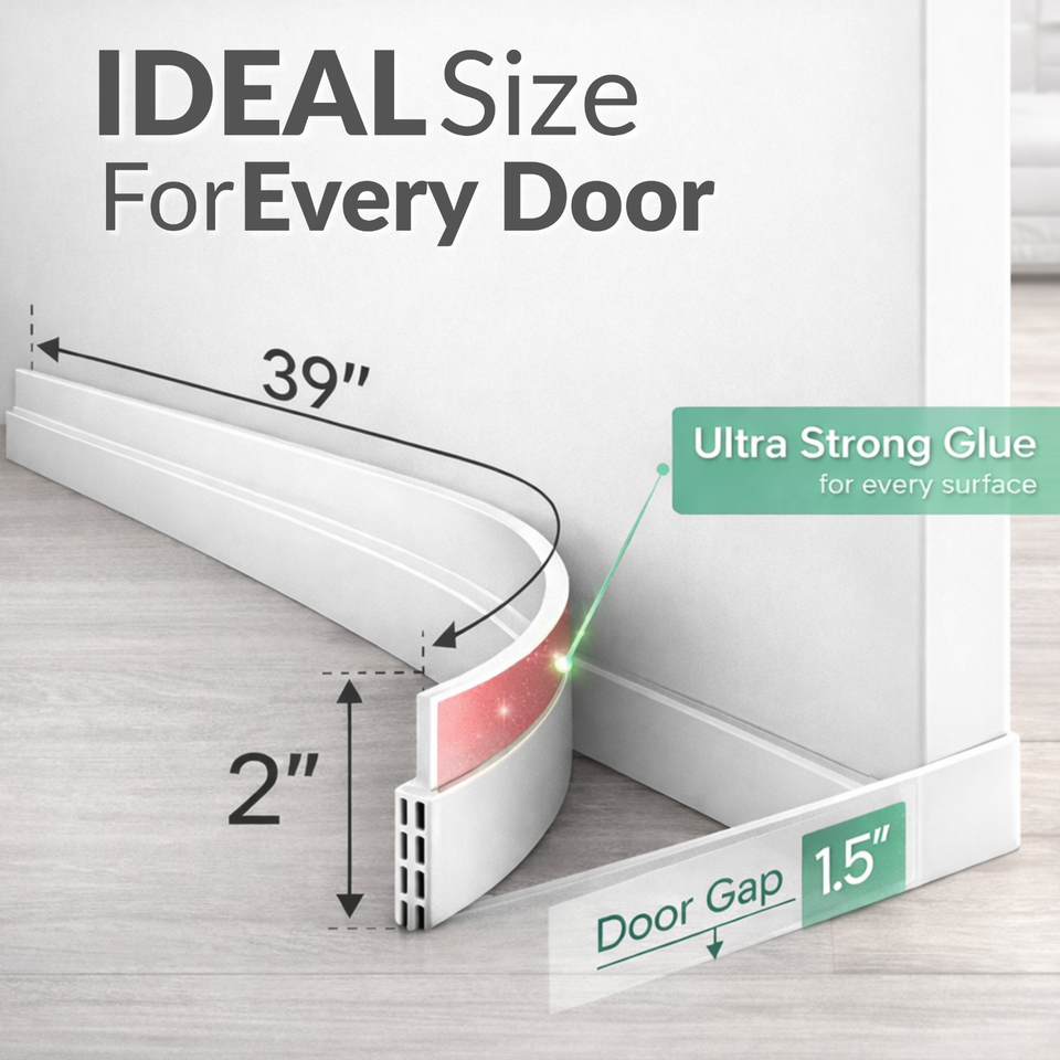 Transparent Self Adhesive Door Bottom Seal Strip Dust & Draft Excluder