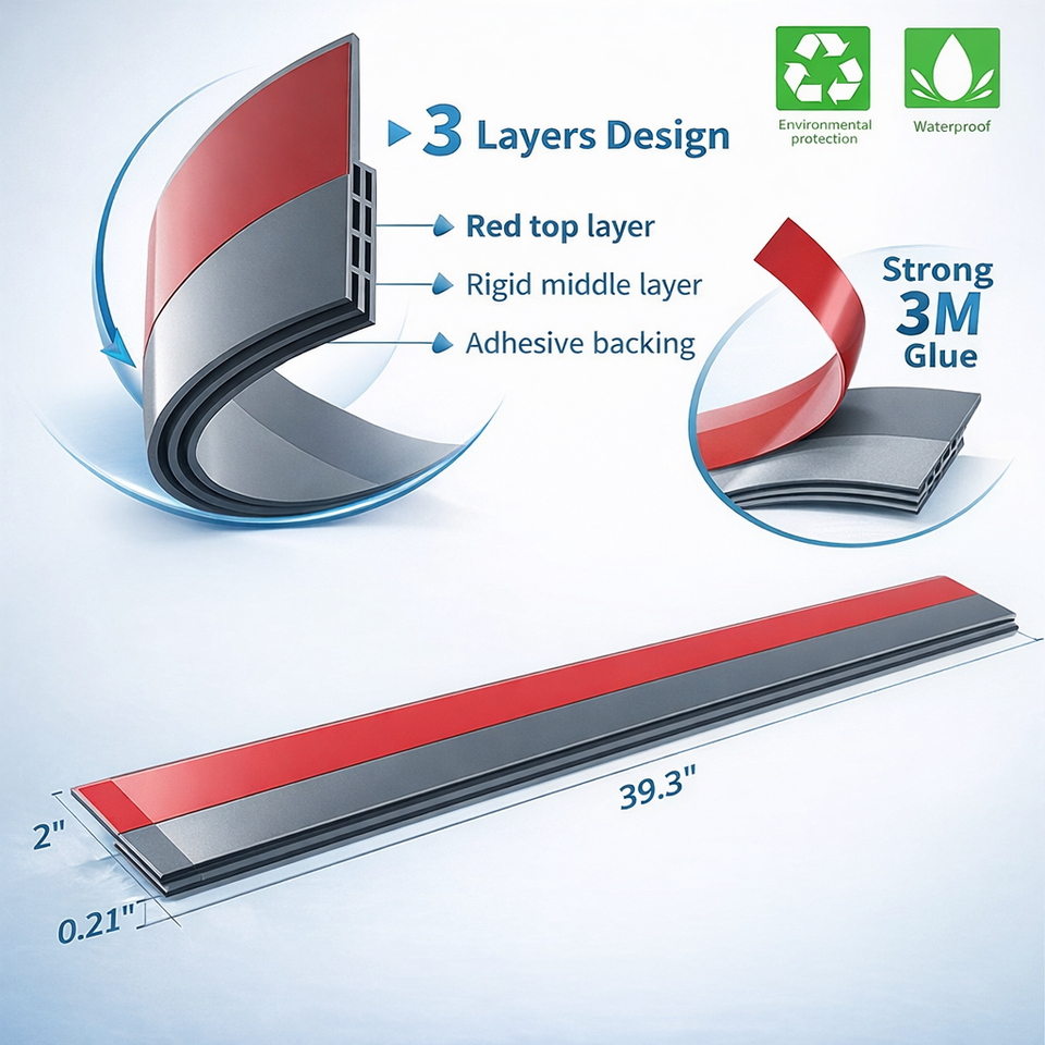 Transparent Self Adhesive Door Bottom Seal Strip Dust & Draft Excluder