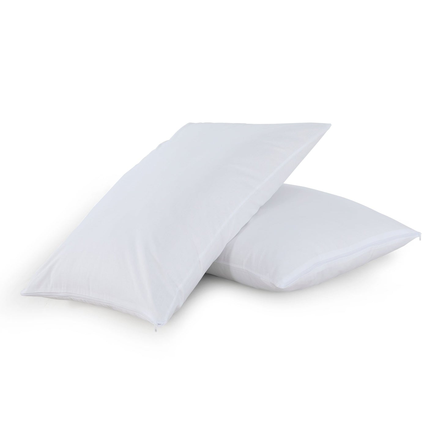 4x 100% Cotton Pillow Protectors Washable Anti allergic Zipped Entry 74x48cm - Arlinens