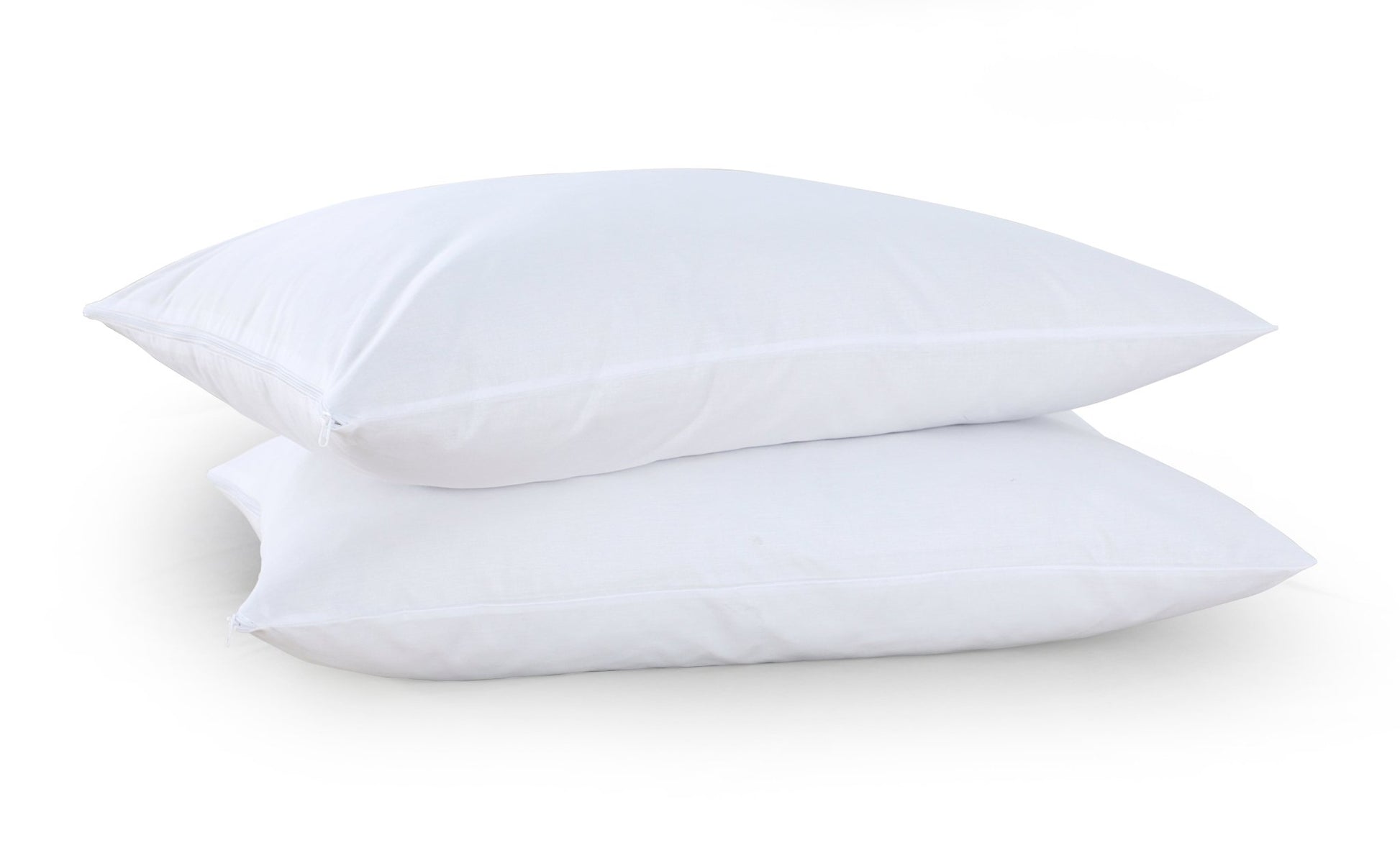 4x 100% Cotton Pillow Protectors Washable Anti allergic Zipped Entry 74x48cm - Arlinens