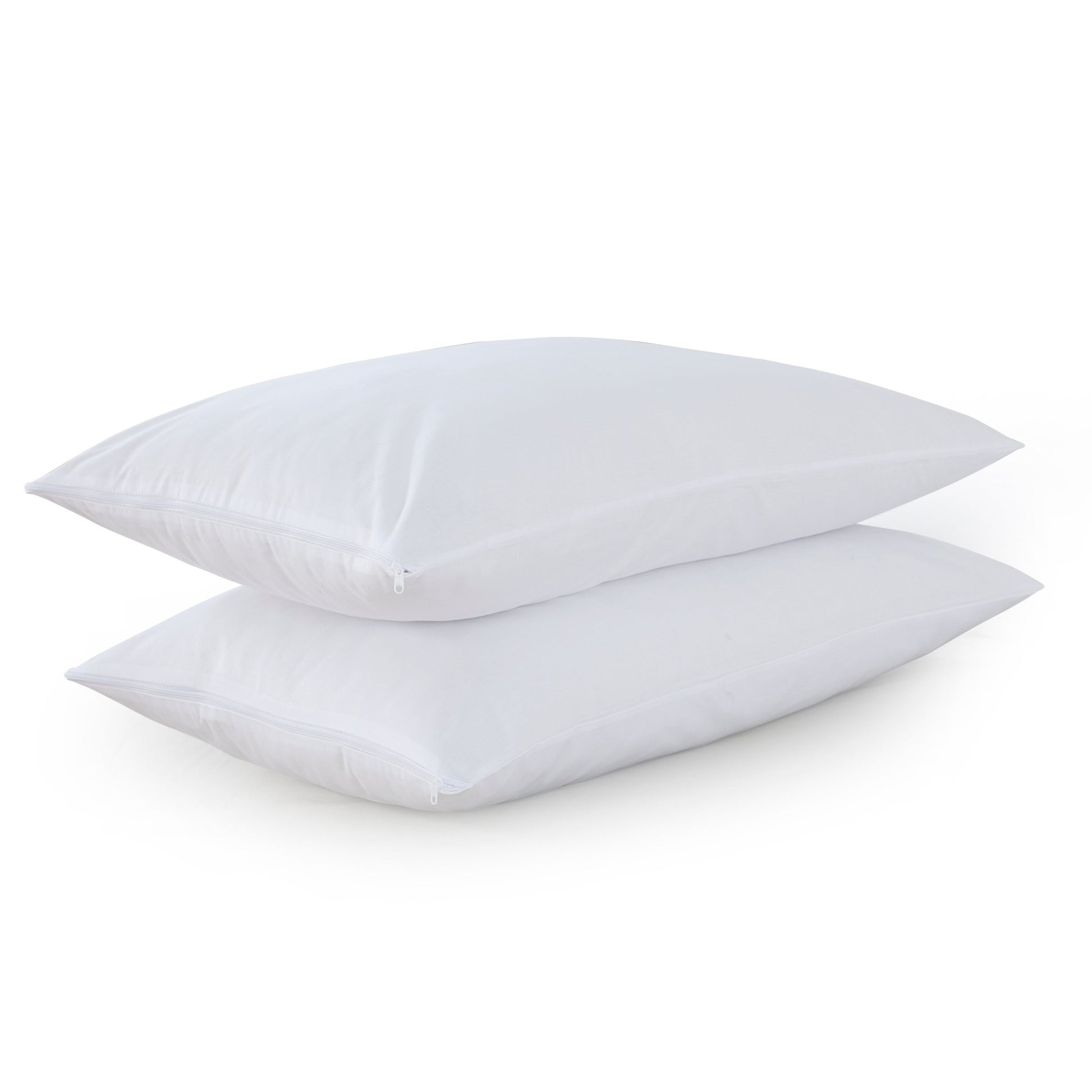 4x 100% Cotton Pillow Protectors Washable Anti allergic Zipped Entry 74x48cm - Arlinens