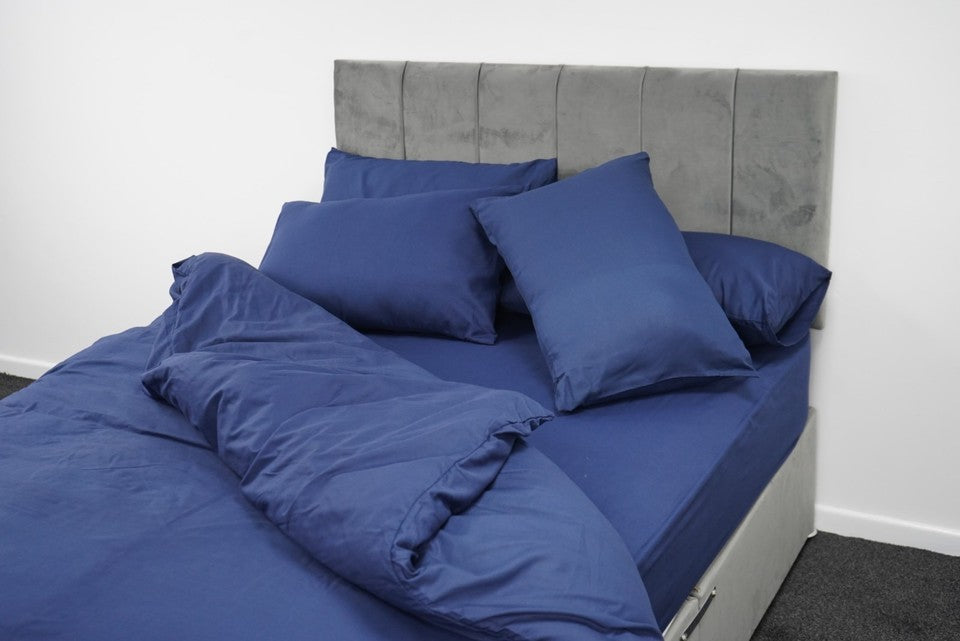 Polycotton Plain Dyed Duvet Cover with Matching Pillowcases Bedding Set All Size