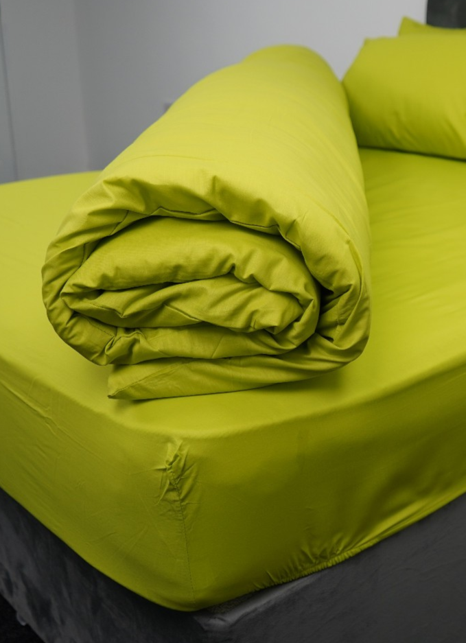 Polycotton Plain Dyed Duvet Cover with Matching Pillowcases Bedding Set All Size