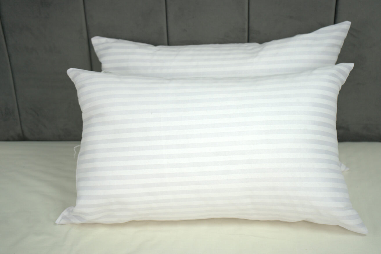 Hotel Quality Hollow Fiber Stripes Pillows - Bounce Back Support, Pack of 2, 4, 6, 8, Soft & Comfortable
