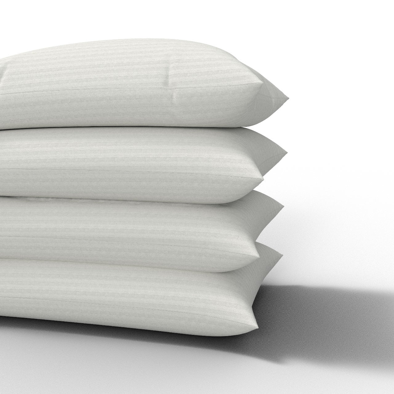 ARLINENS Hotel Quality Hollow Fibre Stripe Pillows - Premium Hollow Fibre Filled Bounce Back Pillows 74x48cm - Hollow Fibre Filled Pillows for Stomach back side sleepers - Pack of (2,4,6,8) - Arlinens