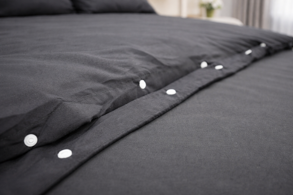 Polycotton Plain Dyed Duvet Cover with Matching Pillowcases Bedding Set All Size