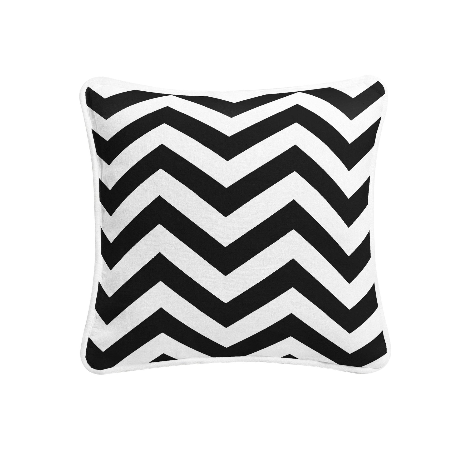 Chevron Design Cushion Covers 100% Cotton Zigzag Pillowcases 18x18" - Arlinens