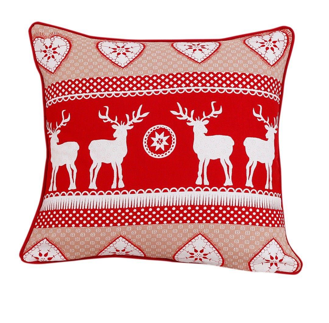 Christmas Theme 100% Cotton cushion Covers, Festival Pillow Case, 18x18" (45X45cm) - Arlinens