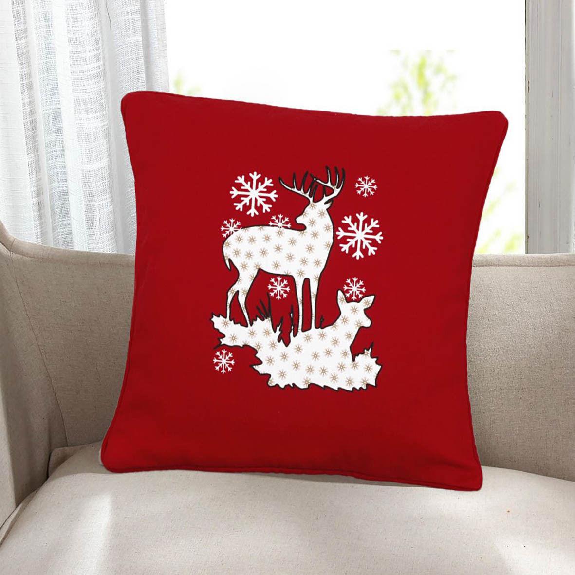 Christmas Theme 100% Cotton cushion Covers, Festival Pillow Case, 18x18" (45X45cm) - Arlinens