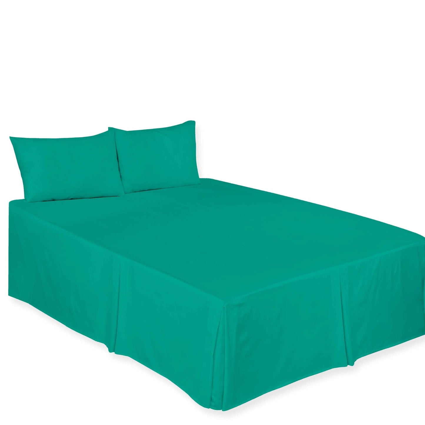 DEEP BASE PLAIN DYED VALANCE SHEETS POLY COTTON SINGLE DOUBLE KING - Arlinens