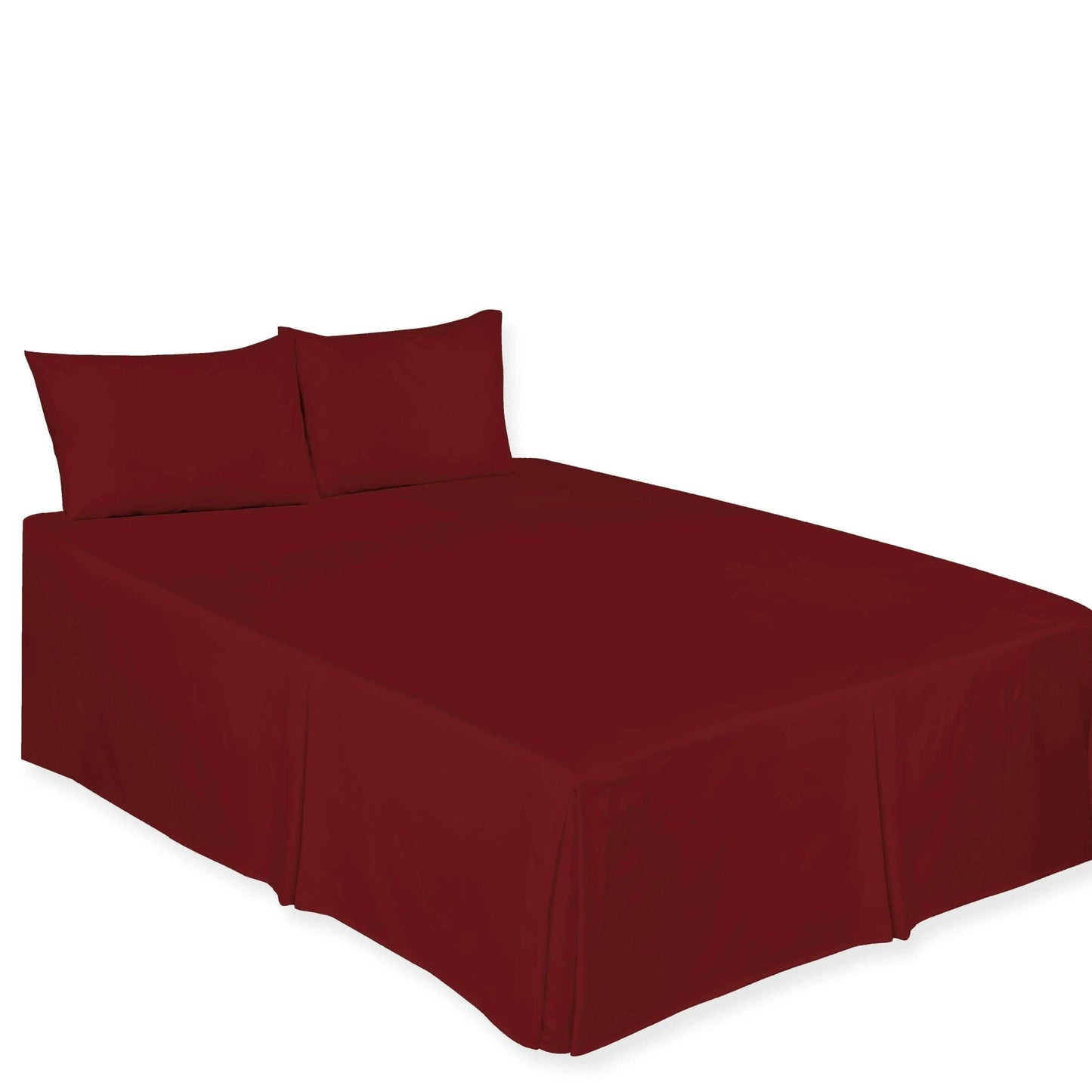 DEEP BASE PLAIN DYED VALANCE SHEETS POLY COTTON SINGLE DOUBLE KING - Arlinens