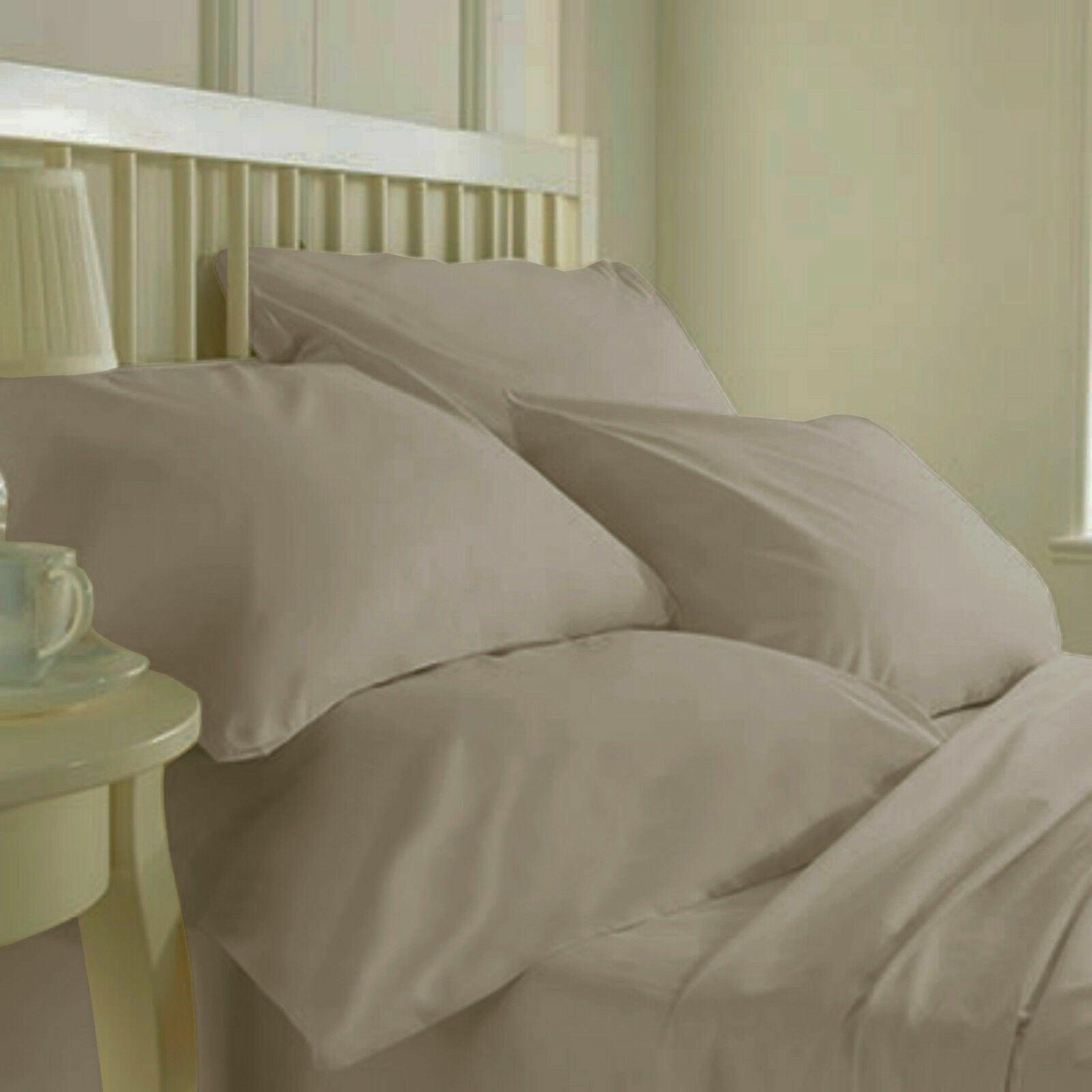 Extra Deep Fitted Sheet 16"/40CM 100% Egyptian Cotton 200TC all 5 sizes 6 colors - Arlinens