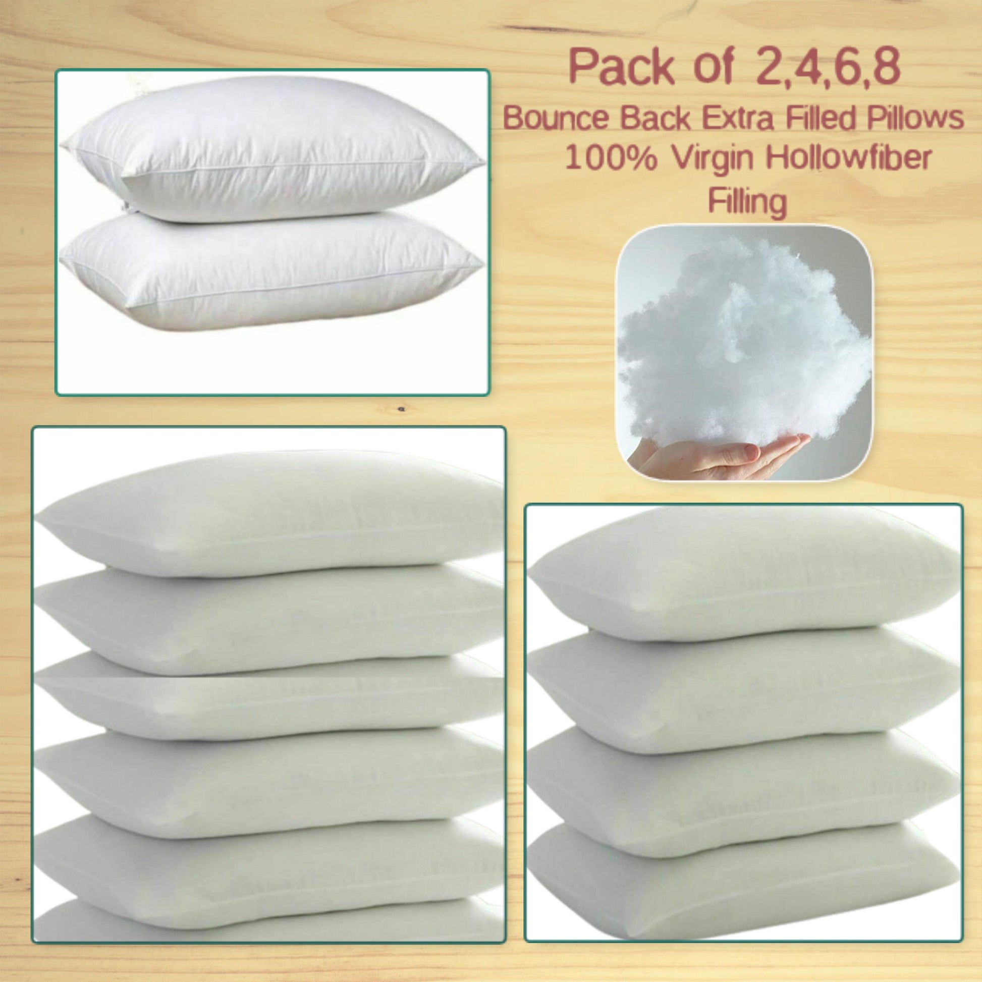 materialfilling Hollow Fibre Pillows 