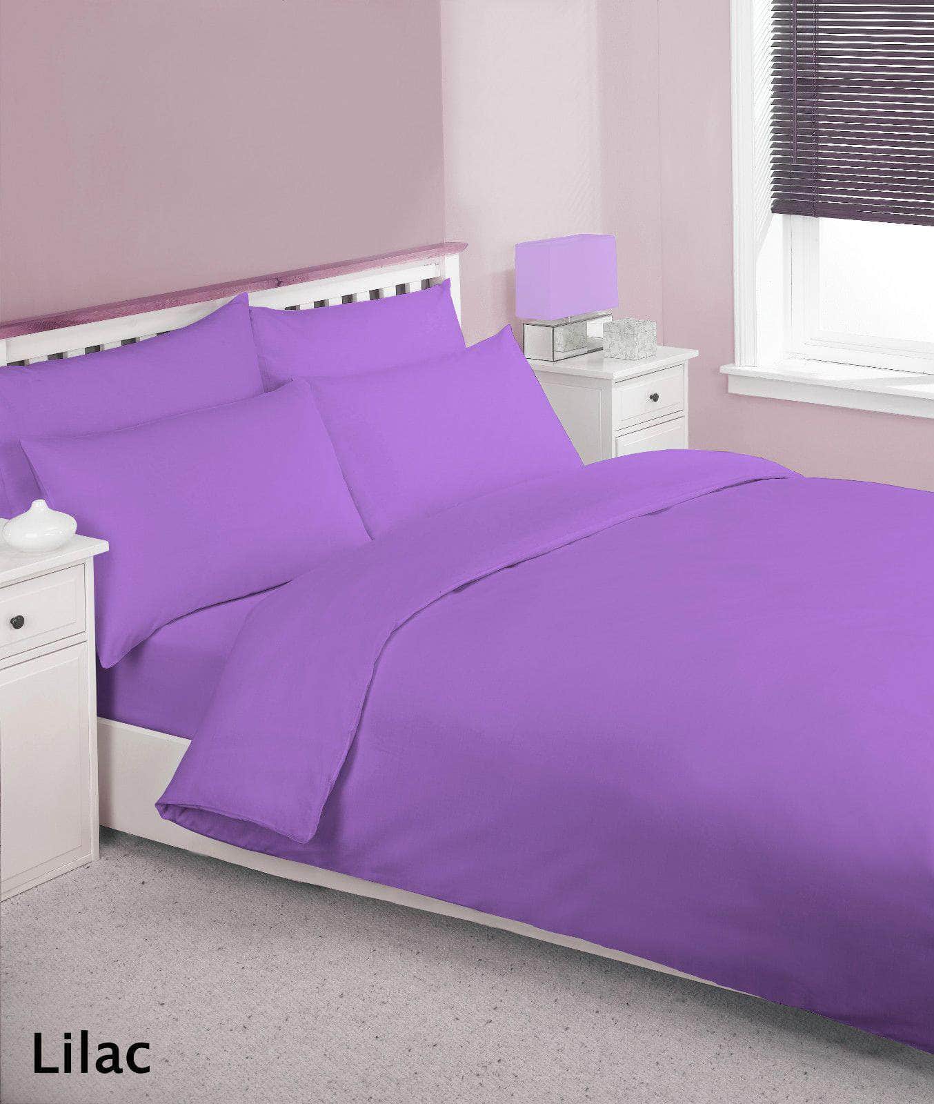 Flat Sheets Plain Dyed 100% Poly Cotton Percale Quality Soft Bed Sheet Or Matching Pillowcases All Sizes - Arlinens