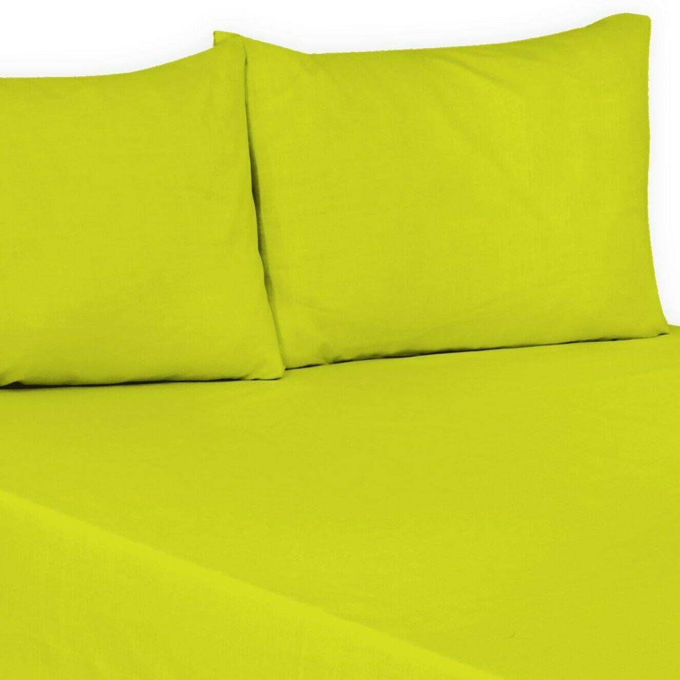 Flat Sheets Plain Dyed 100% Poly Cotton Percale Quality Soft Bed Sheet Or Matching Pillowcases All Sizes - Arlinens